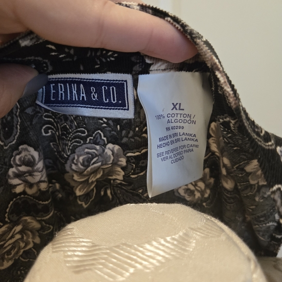 Erika And Co Vintage Floral Corduroy Button Down Dress,  Size XL - Picture 12 of 12